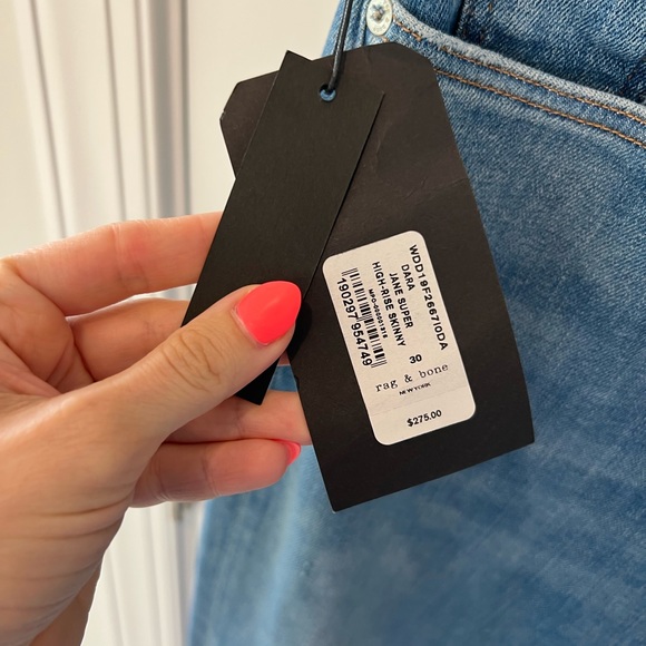Rag & Bone Jane Super Rise Skinny Jean size 30 NWT - Picture 4 of 4